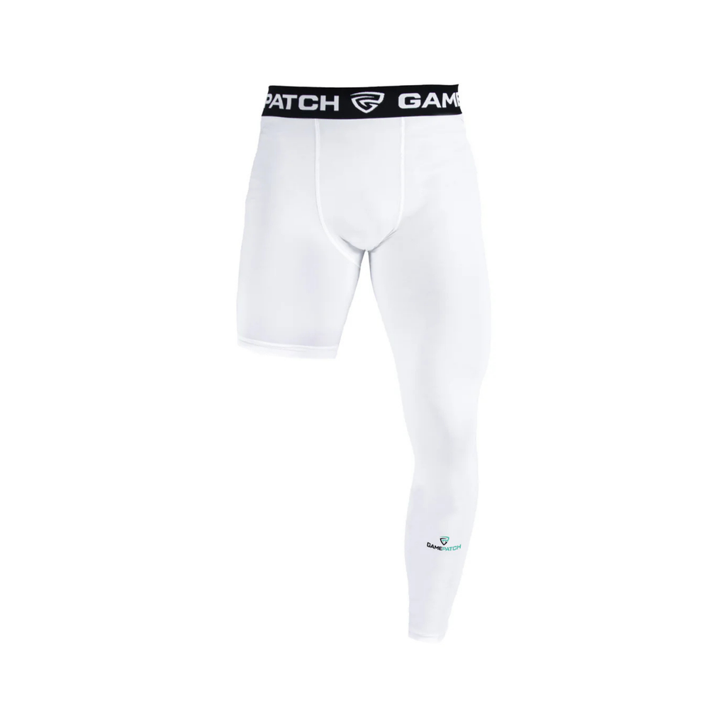 GamePatch Single-leg compression tights left 'White'