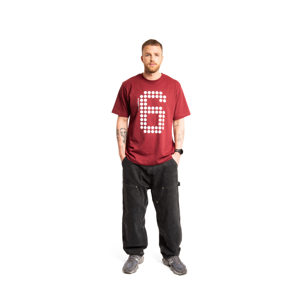 #6spēlētājs oversize T-krekls vīriešiem 'bordo'