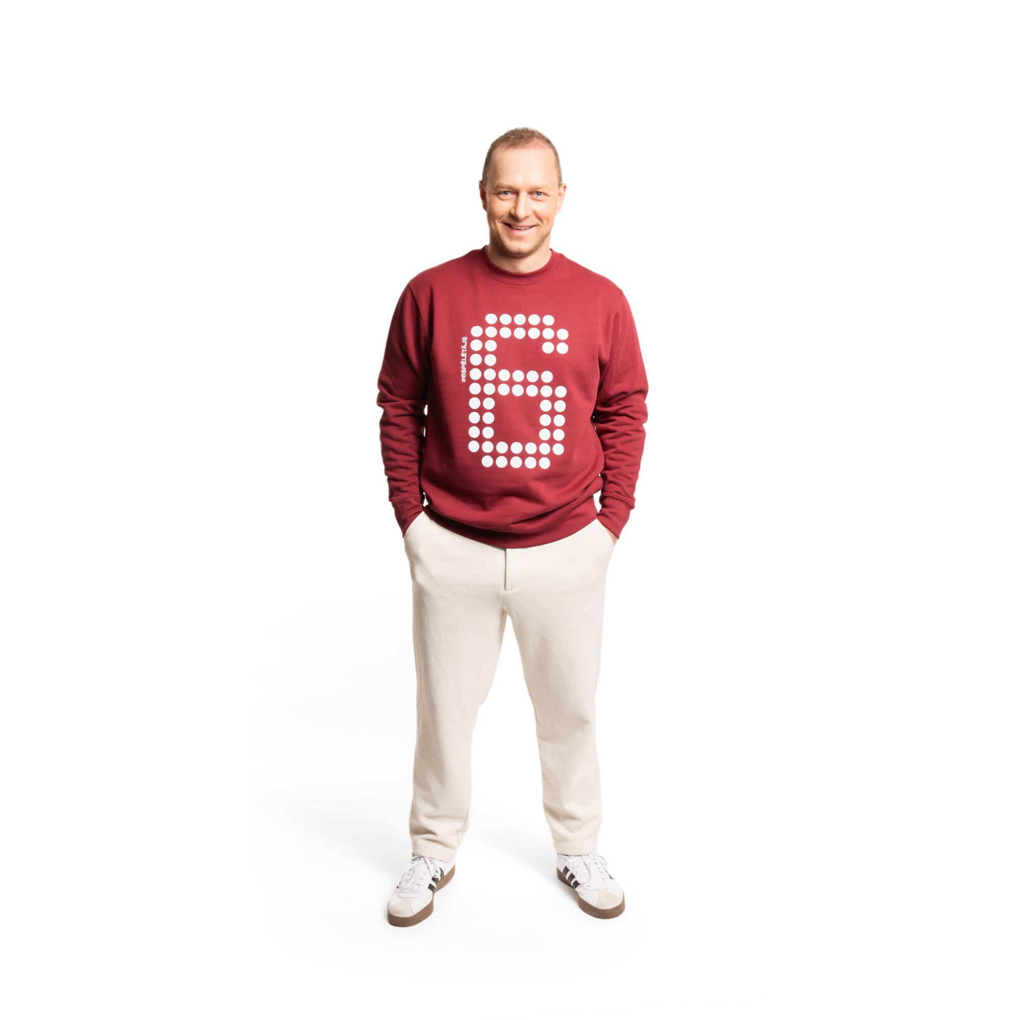 #6spēlētājs džemperis vīriešiem 'bordo'