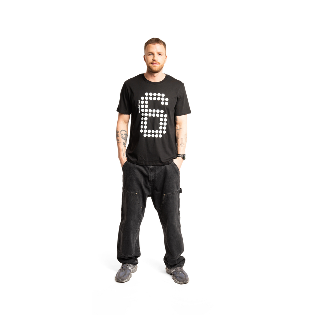 #6spēlētājs klasisks T-krekls vīriešiem 'melns+balts'