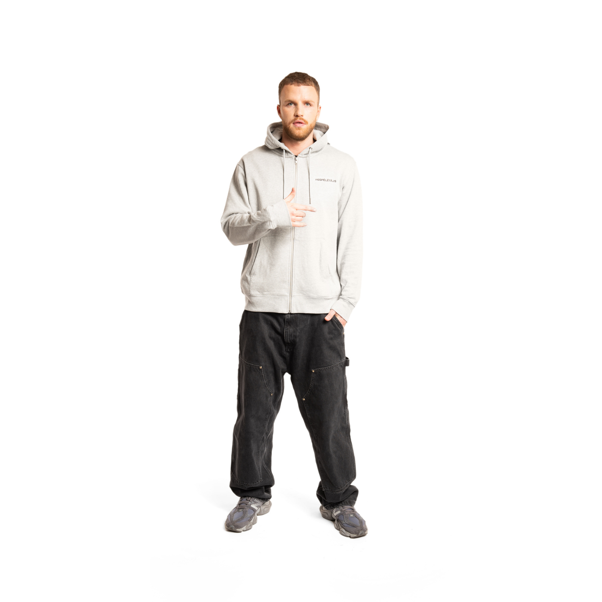 #6spēlētājs jaka ar kapuci vīriešiem 'pelēka'