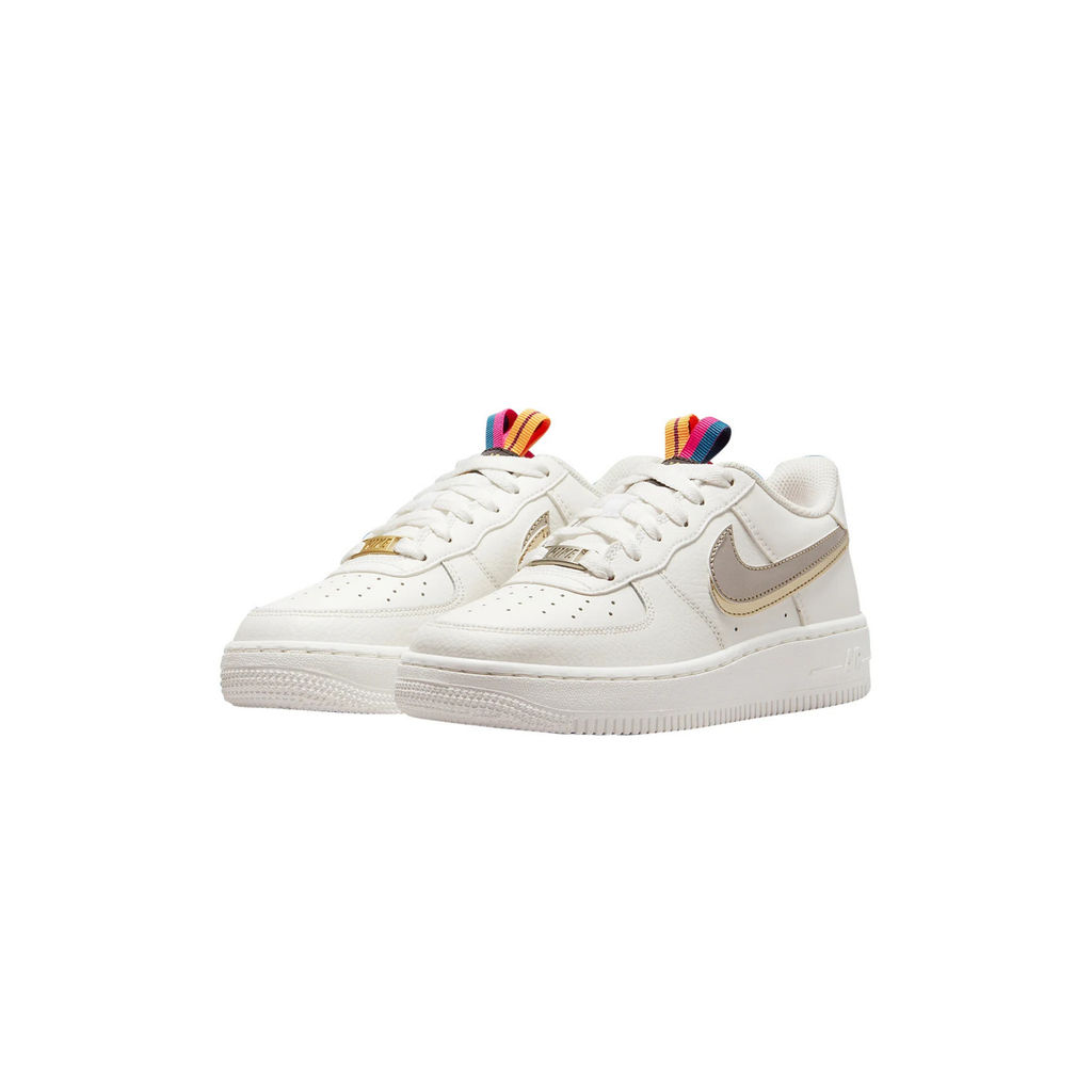 Nike Air Force 1 LV8 Double Swoosh Silver Gold (GS)