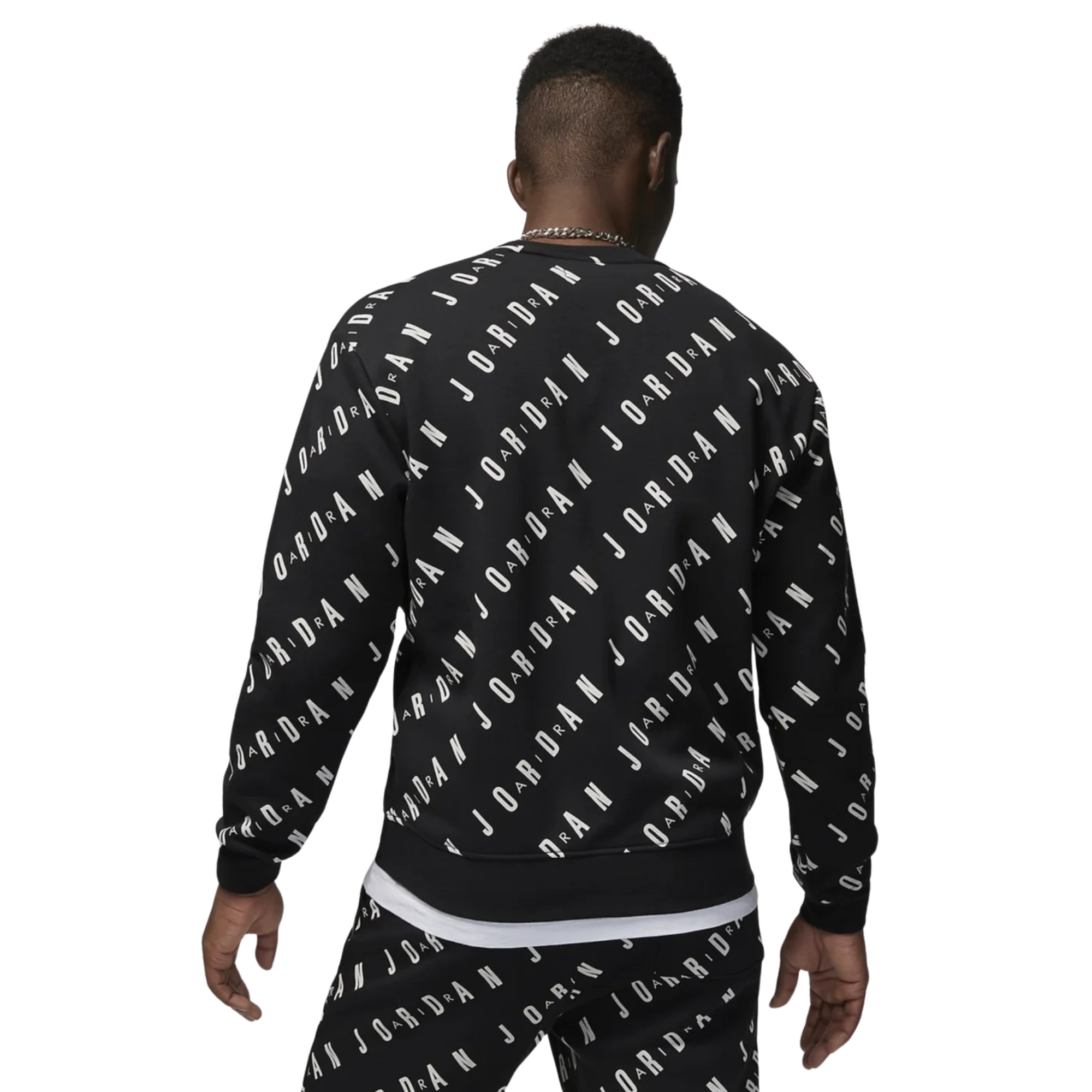Air Jordan Essentials Graphic Fleece Crewneck 'Black'
